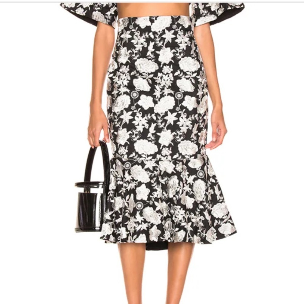 Alexis Tiras Reece Floral Embroidery Skirt
